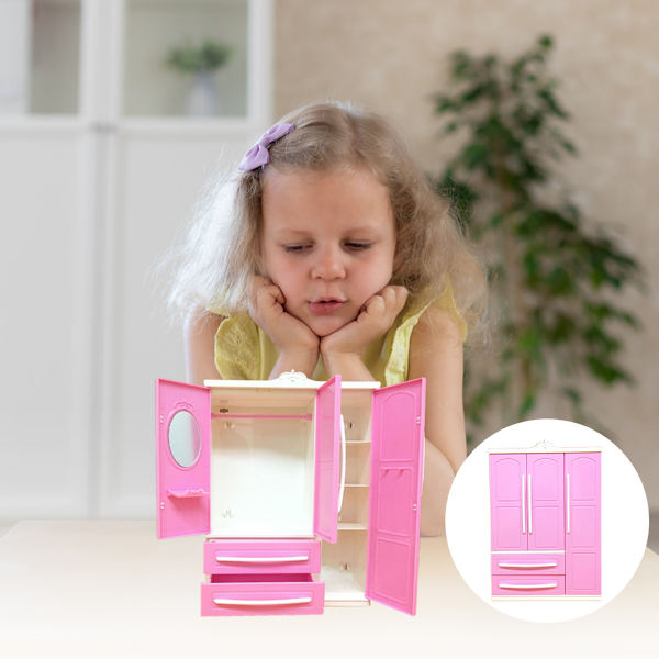 Dockhuskläder Organizer Mini Princess Möbler Garderob