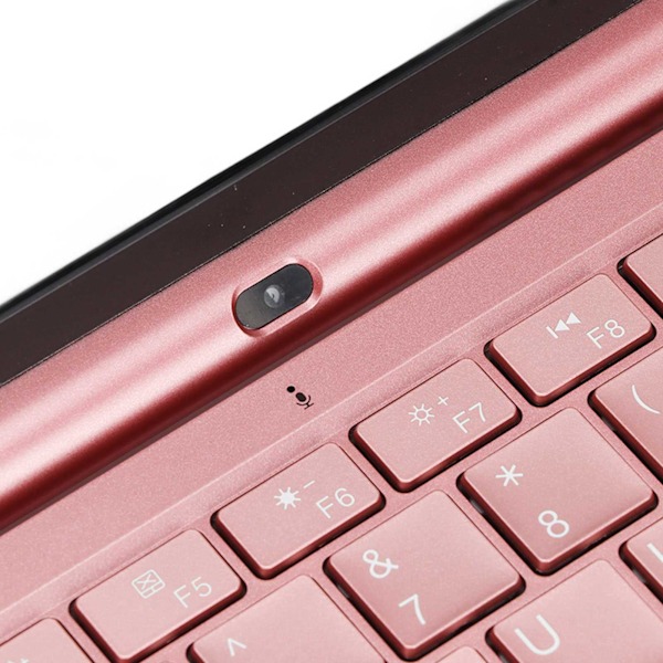 14in Ultratunn Laptop 8G RAM 128GB SSD Quad Core IPS HD-Skärm 1920x1080 WIFI Bakgrundsbelyst Tangentbord Rosa Laptops 100‑240V EU-Kontakt