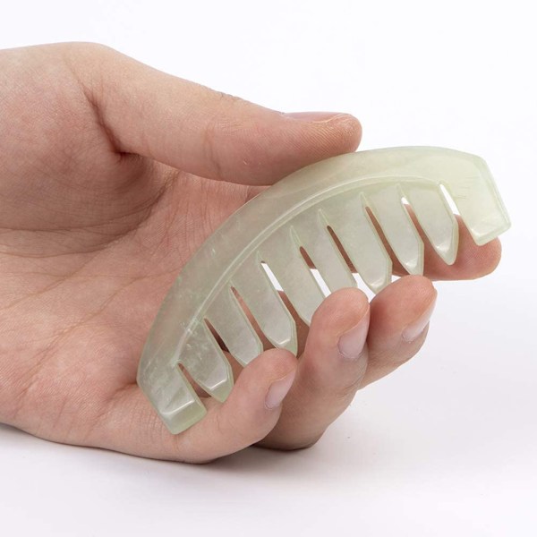 Massage Set för Ansikte och Kropp, Jade Sten med Slät Textur för Akupunktbehandling, Utsökta Huvudmassageapparater som Hjälper till att Förbättra Frisyr och Reducera