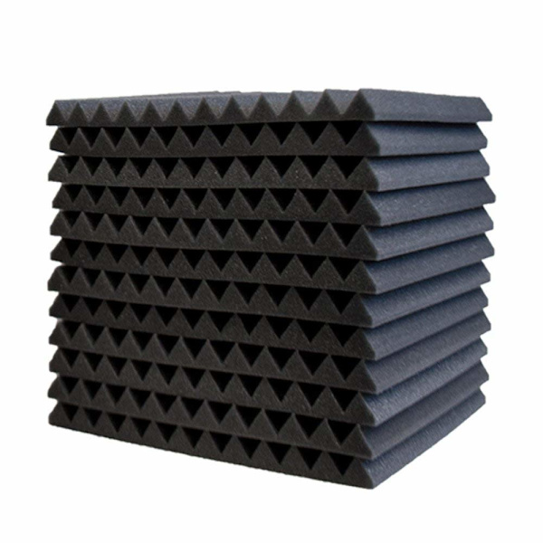 12 st akustisk skum ljudisolering skum 30*30cm kilar låda