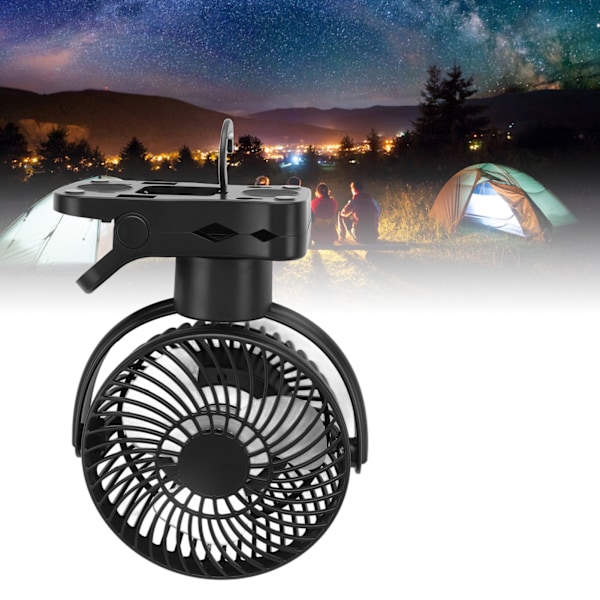 Portabel Fläkt, Clip-on Fläkt med 4000mAh Batteri, Tyst Mini Fläkt Oscillerande Fläkt med Lågt Ljud och Stark Vind för Utomhuscamping, Robust Klämma för