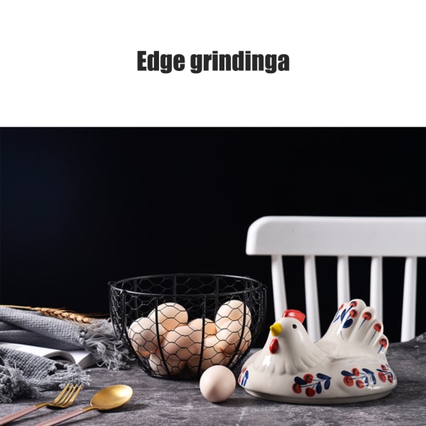 Äggförvaringskorg Keramisk Höna Äggförvaringsställ Frukt