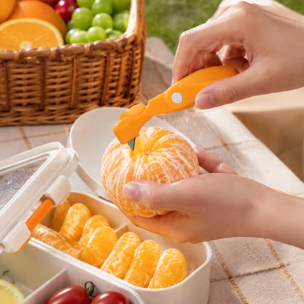 2-pack hopfällbar citrus-skalare, multifunktionellt fruktskalningsverktyg, 12 x 3 cm