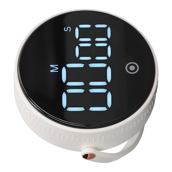 Digital Köktimer Magnetisk Stor LED-Skärm Barn Klassrum Nedräkning Justerbar Volym för Matlagning Fitness Vit