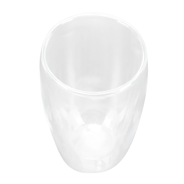 2-lagers transparent mjölk mugg cylindrisk värmebeständig kaffe