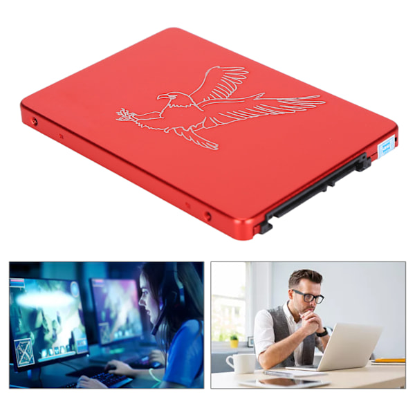 Hsthe Sea Mobile Solid State Disk Portabel 2.5 Tum Metall Örn Röd Extern SSD för PC Dator 8GB