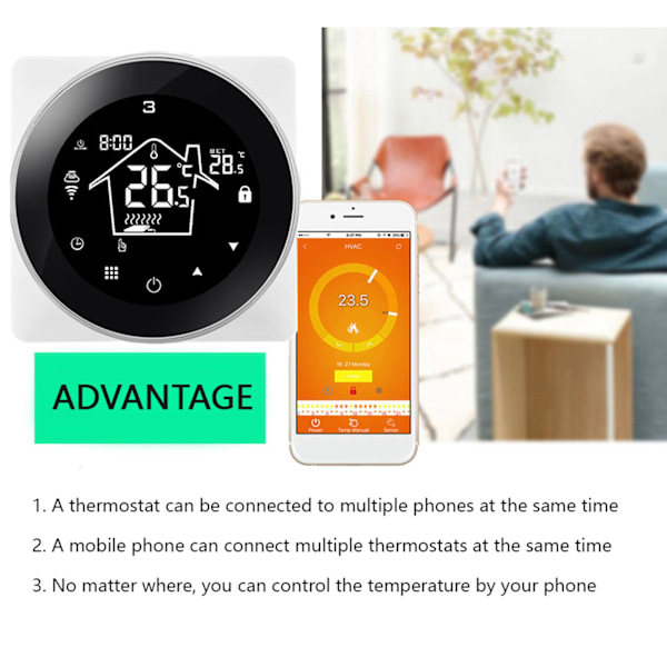 Smart Termostat med NTC-sensor för pålitlig temperaturövervakning