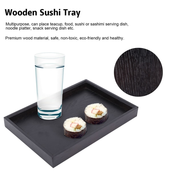 1 st träserveringsbricka sushibröd rektangulär mat teplatta