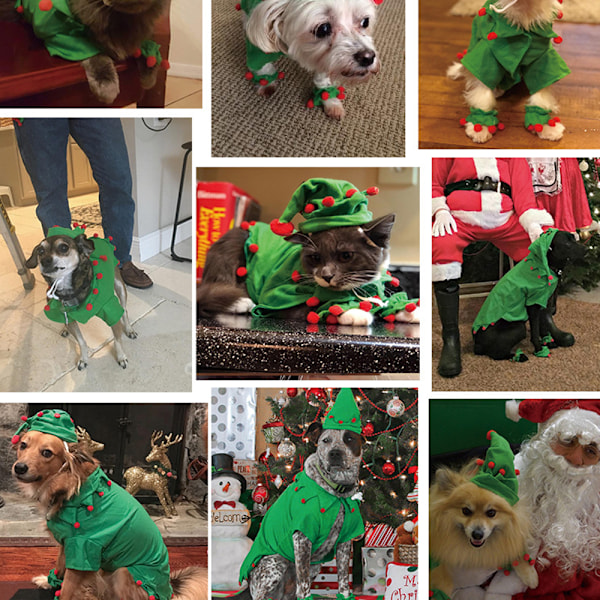 Pet Clothes Set for Christmas Holiday Dog Cat Apparel