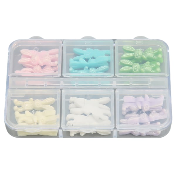 1 Ask Kanin Nagelkonst Dekoration Bärbar Säker Resin Nagelkonst Ornament för Höst Vinter
