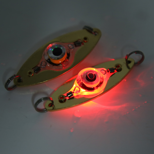 Fiskedrag för djuphavsfiske, roterbar ögla, vattentät LED-fiskelock med automatisk på- och avstängningsfunktion för