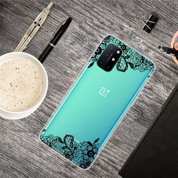 Christmas OnePlus 8T fodral - spetsblomma Svart