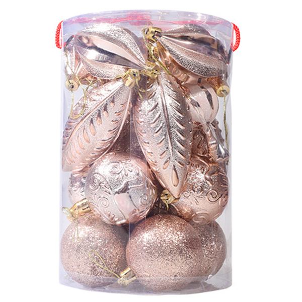 Christmas Tree Ornament Balls-Glitter Decorated Xmas Ball