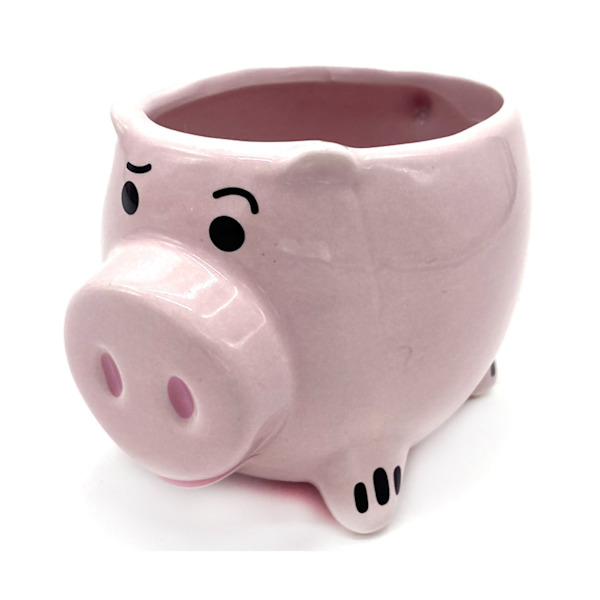Söt gris keramisk mugg rosa bekväm grepp slät mun söt