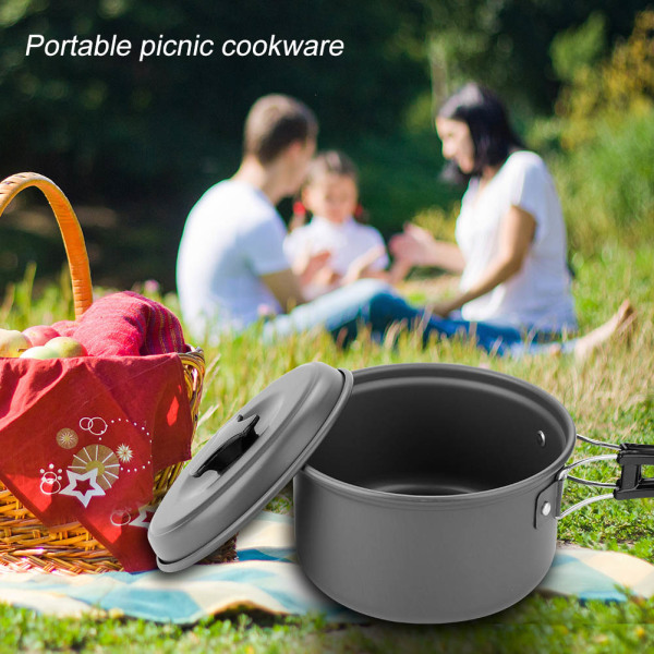 8-delad bärbar utomhus resecamping picknick köksutrustning