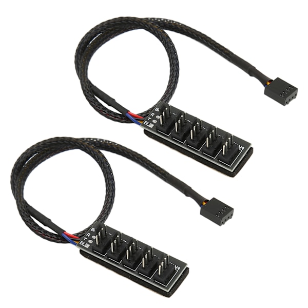 Plug-N-Play PWM Fläkthubb För CPU-kylfläktar, Strömförsörjningsförlängningskabel Säkerställer Kompatibilitet Med Chassifläktar Och Ett Rent Och Prydligt PC-chassi (2st)