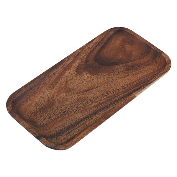 Elegant Sushibricka Snacks Sallader Desserter Trä Serveringsfat