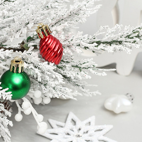 58pcs Christmas Tree Hanging Ornament Set Colorful Shatterproof