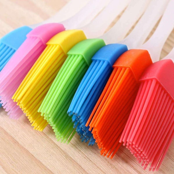 3-pack Silikonpensel för matlagning , brödpensel , bakpensel multifärg