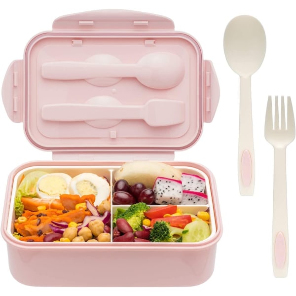 Bento Lunchbox för barn Barn med sked och gaffel - slitstark