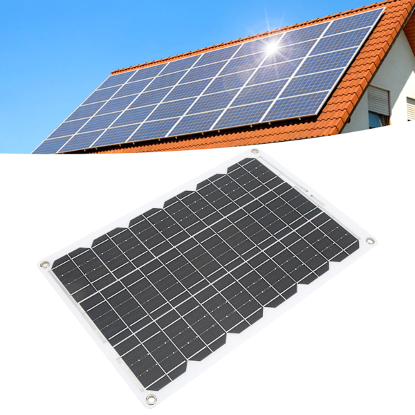 Bärbar solpanel 18W 18V, Monokristallin hög konverteringseffektivitet, Smart laddningsregulator, Trestegsladdning, Vattentät för utomhusbruk