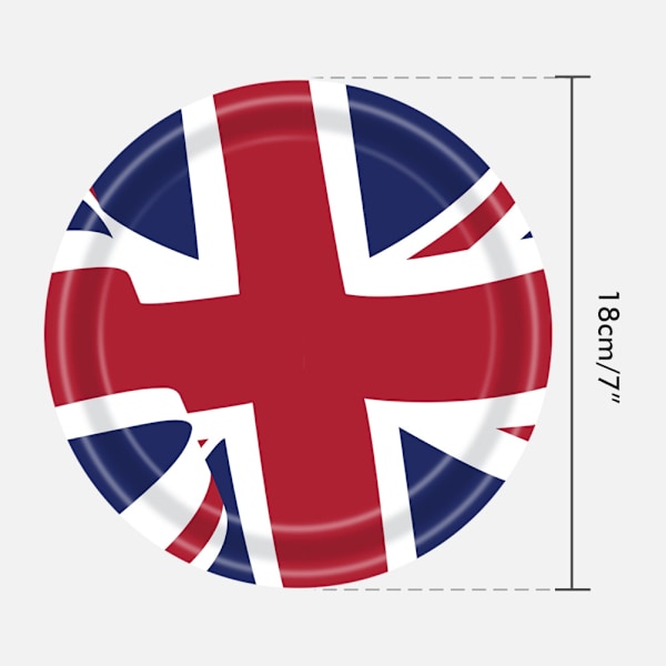 Union Jack bordsduk, pappersservetter, papperstallrikar, pappersmuggar