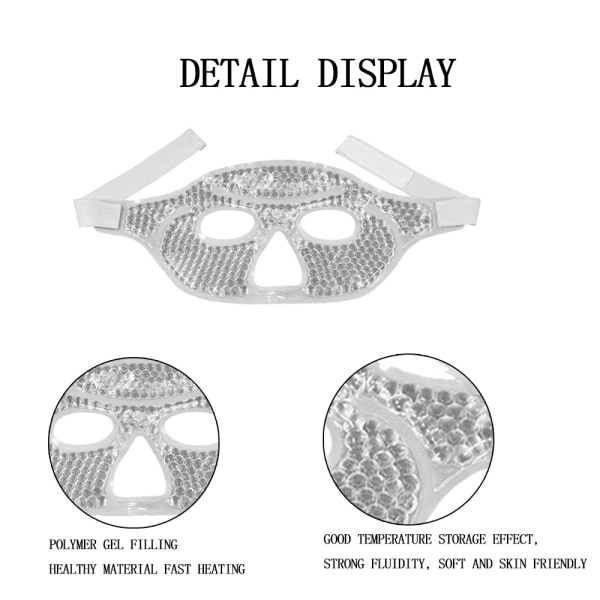 Uppvärmd varm kylande återanvändbar gelpärlor ismask