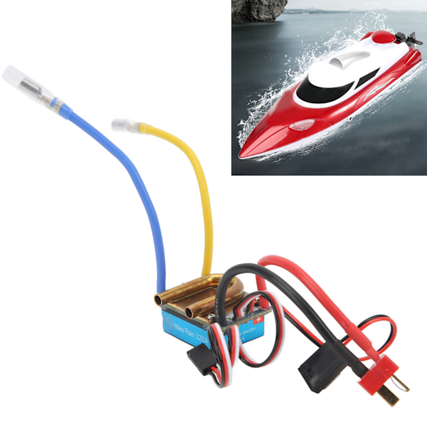 Avancerad borstad fartregulator, 480A ESC med integrerad kondensatormodul för 1/10 RC-fordon