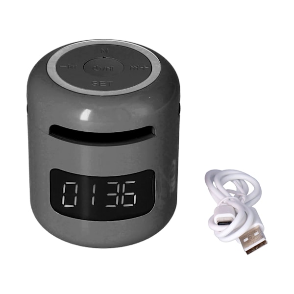 JM01 BT Klockradio Multifunktionell Justerbar Portabel BT Klockradio med LED-Skärm Svart