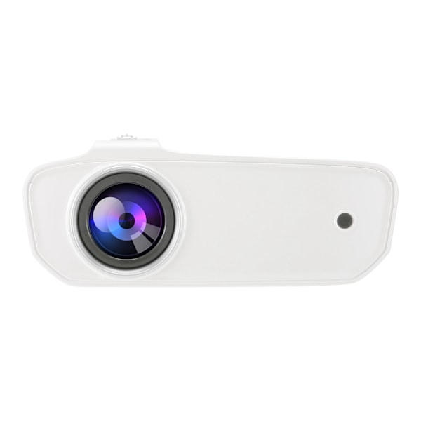Mini Projektor Full HD 1080P LED Portabel Pärlvit Hemmakontor Projektionsutrustning US-kontakt