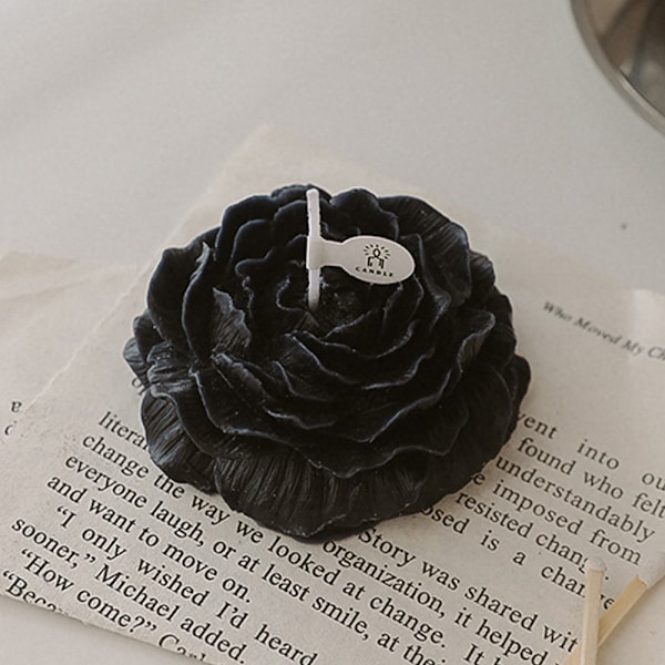 4 pionformade ljusprydnader, blomljus, blomma