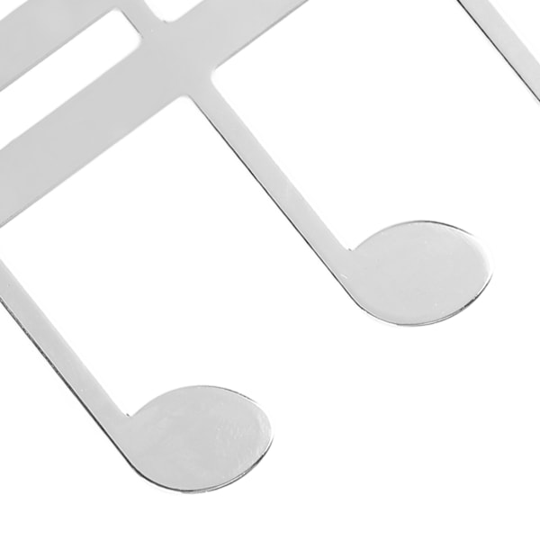 Notklämma i metall med notmönster, delikat notboksklämma sidhållare för piano gitarr silver