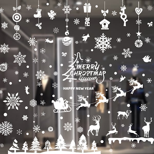 Pack of 197 Window Stickers Christmas Window Decorations