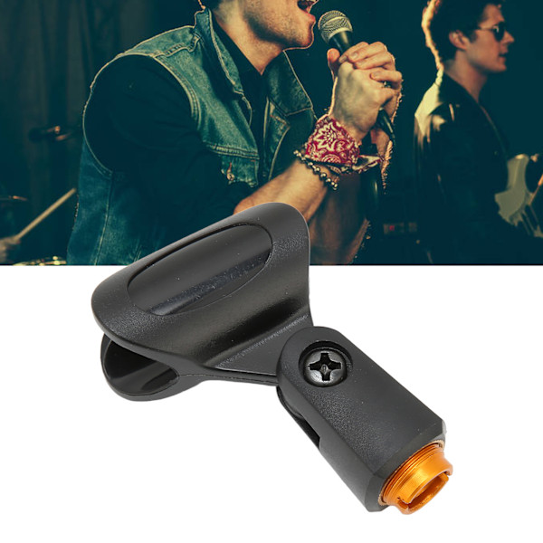 Justerbart Mikrofonklipsfäste med Rattjustering, Halkfri Tanddesign Säkerställer Säkert Grepp Om Universella Mikrofoner, 2-Pack med Slitstarka och Flexibla