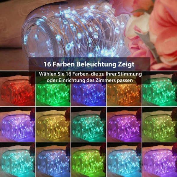 1 Pack Fairy String Lights, 50 LED Fairy Lights Battery