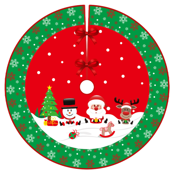 Merry Christmas Tree Skirt , Rustic Home Decorations New Year