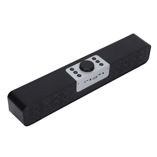 G12 Trådlös Bluetooth Klockradio med LED-Spegeldesign Multifunktionell Soundbar för PC Svart