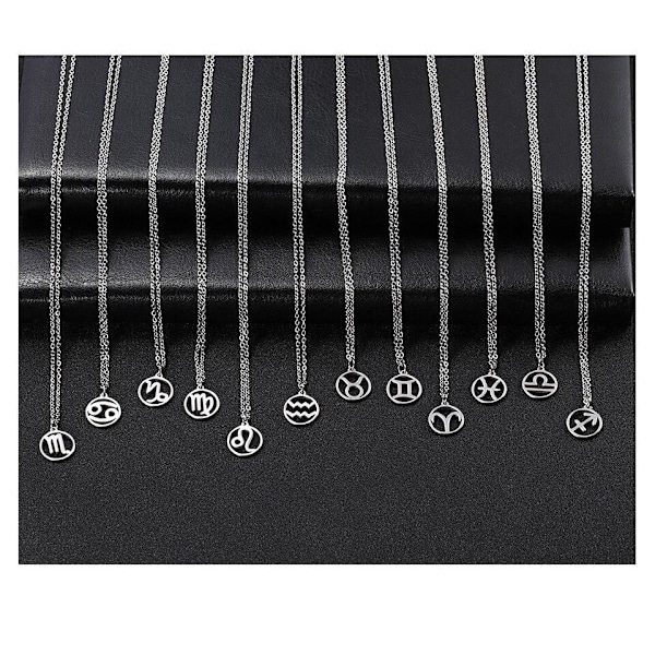 Halsband Stjärntecken SKORPIONEN Zodiak Scorpio Rostfritt Stål Silver