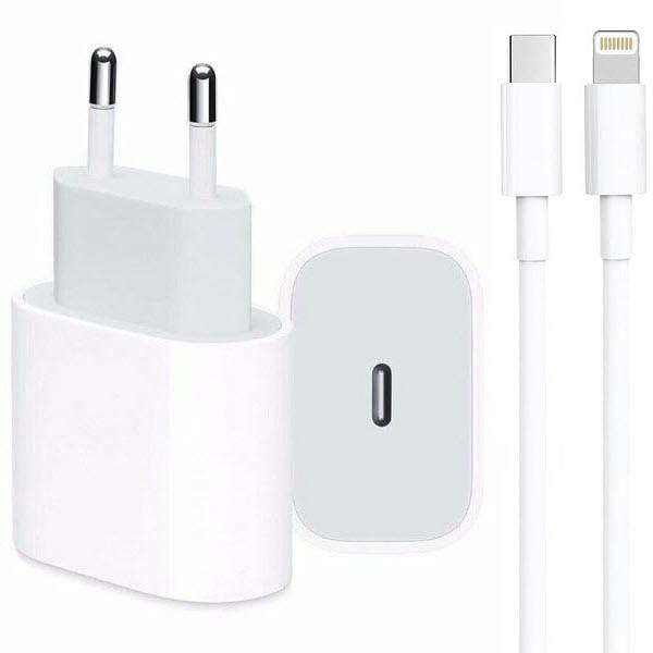 iPhone PD Väggladdare + Kabel 1m – 20W Effekt