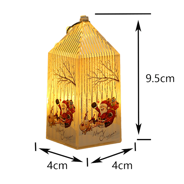 Christmas LED Lantern Light, Small Portable Flameless Lantern