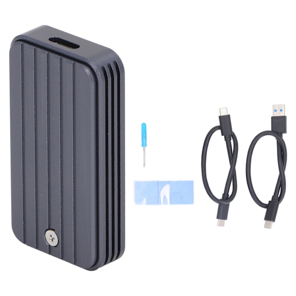 NVMe SATA SSD-kabinett 2TB 10Gbps Dubbelprotokoll USB 3.1 Gen2 Aluminiumlegering Typ C SSD-kabinett för M.2 2230