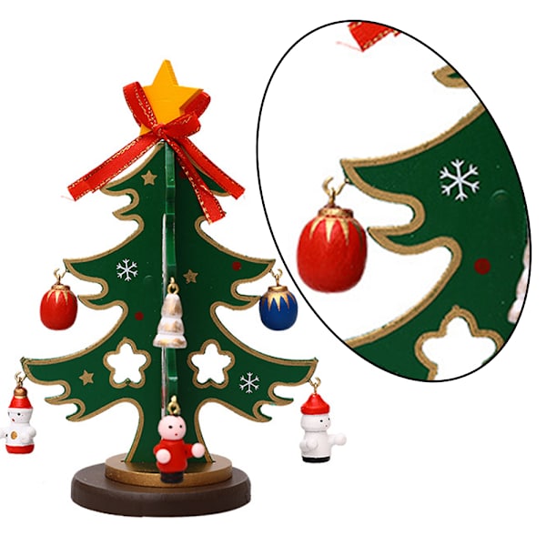 Funny Desktop Wooden Christmas Tree Decor Christmas Toy Set