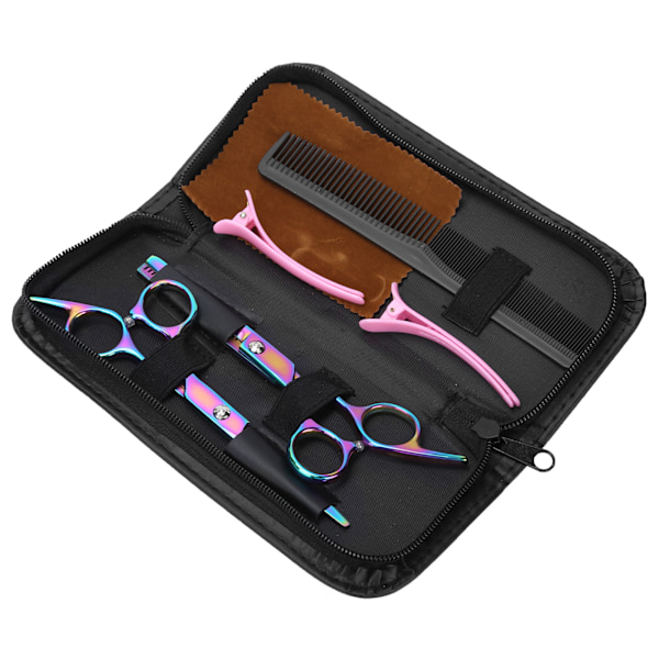 Professionell Frisörverktygssats Salong Hårklippningssaxar Kammar Klämmor Stylingverktyg Kit
