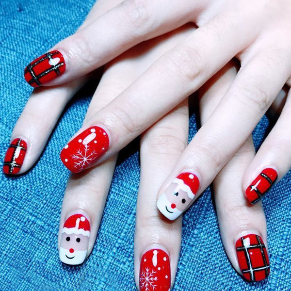 Christmas Nail Wraps， Nail Cute Gel Nail Stickers Self