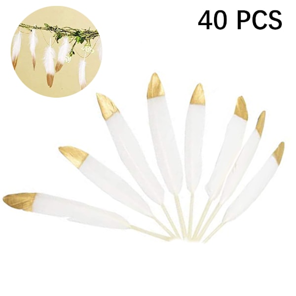 40Pcs 4 Style Natural Goose Feathers Clothing Accessories for