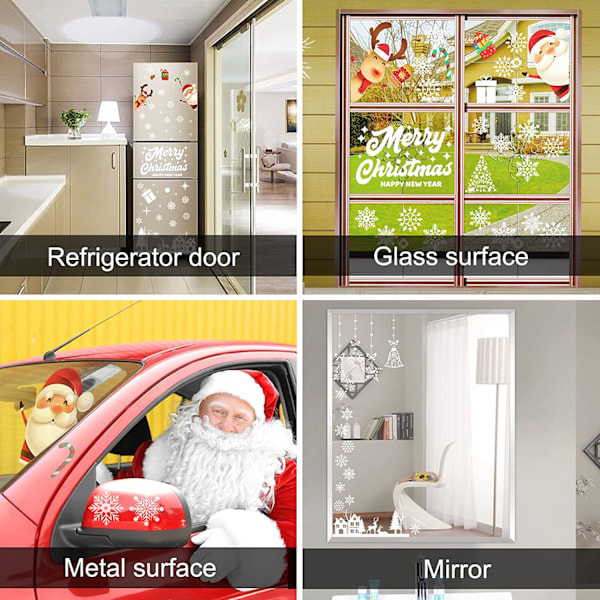 Re-appliable Christmas Window Decorations, Popular and Classic