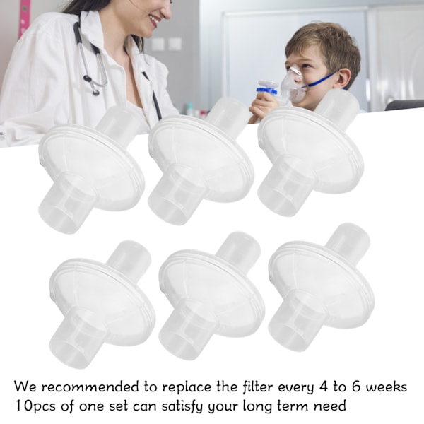 Universell Cpap Inline Filtreringstillbehör, Fångar Effektivt Partiklar och Upprätthåller Starkt Gasflöde För Allmänt Bruk (10 ST)
