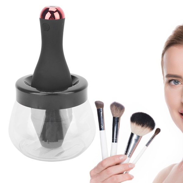 Healthy Skin Companion Sminkborstrengörare, Enkel rengöring för 5 till 17 mm borstar, Vattentät automatisk sminkborstrengörare, Höghastighet
