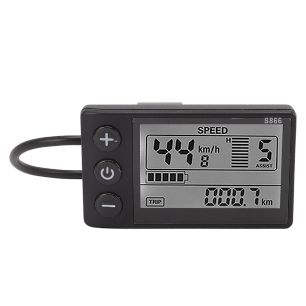 S866 Elcykel LCD-display IP65 Vattentät 24V 36V 48V Klar Observation För Elsparkcykel