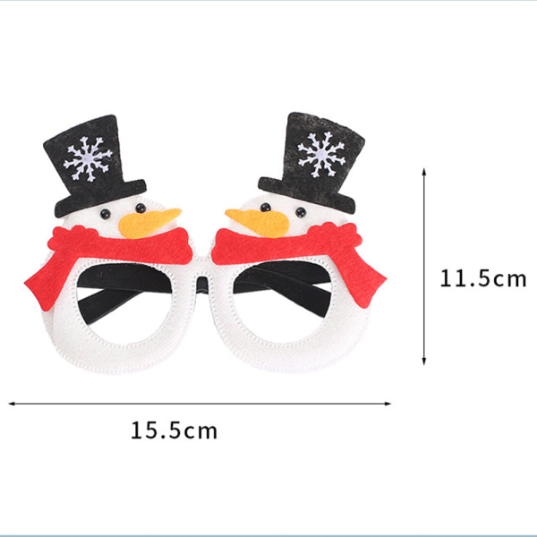 3 Pack Christmas Glasses Frame Plastic Cartoon Elk Santa